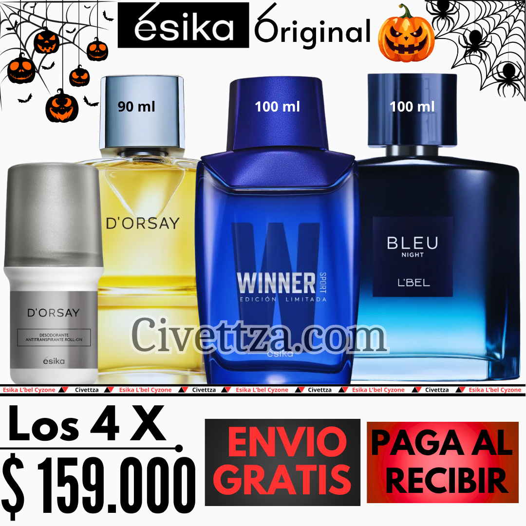 Winner Sport + Bleu Night + D'orsay + Desodorante