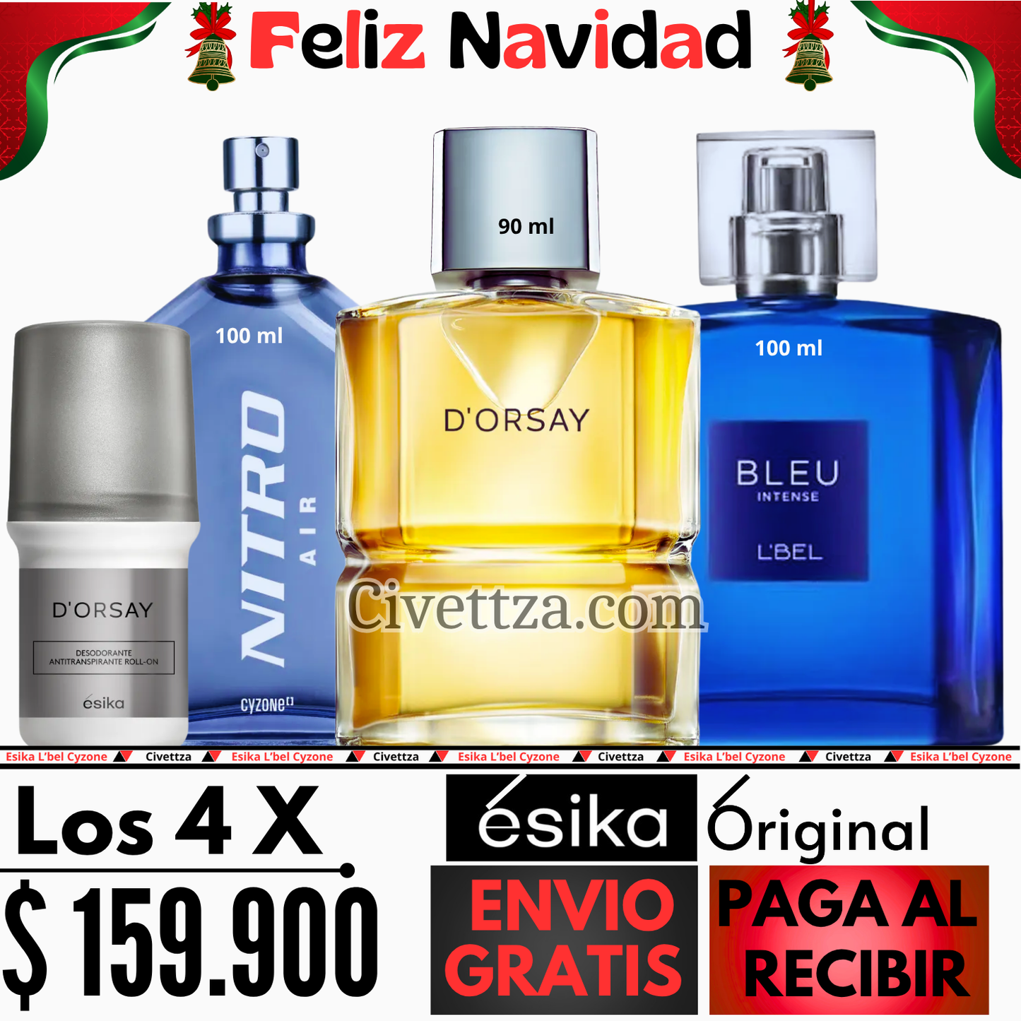 D'orsay + Bleu Intense + Nitro Air + Desodorante