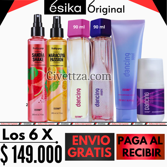 Dancing Clasico + Dancing Night + Locion + Desodorante + 2 Fruity Pop
