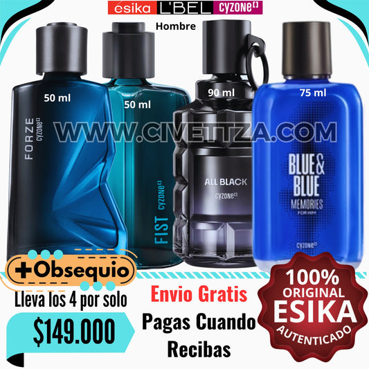 Blue Men + All Black + Fist + Forze + Obsequio