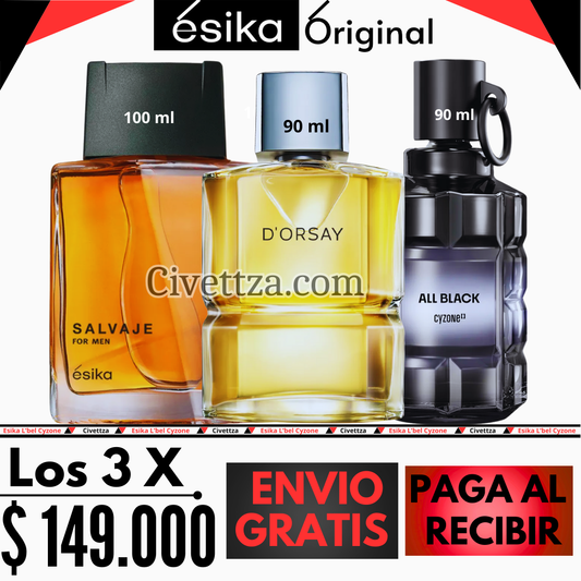 D'orsay + Salvaje + All Black