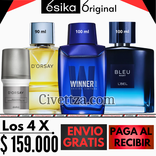 Winner Sport + Bleu Night + D'orsay + Desodorante