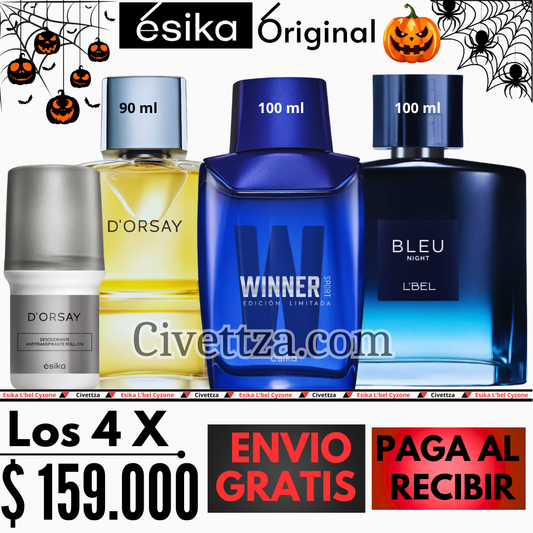 Winner Sport + Bleu Night + D'orsay + Desodorante