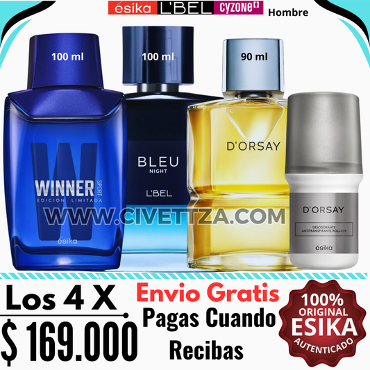Winner Sport + Bleu Night + D'orsay + Desodorante Dorsay