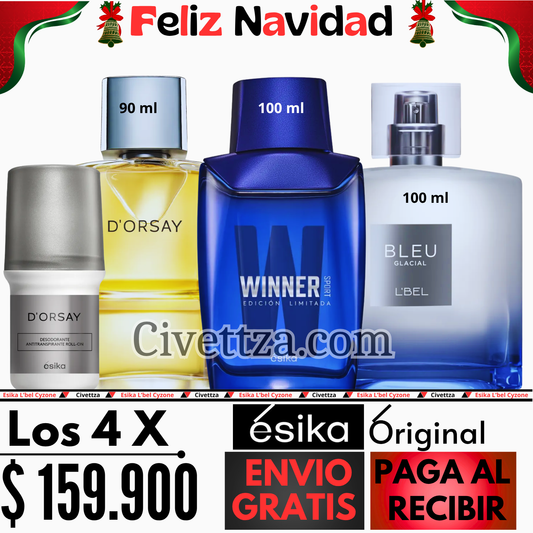 Winner Sport + Bleu Glacial + D'orsay + Desodorante