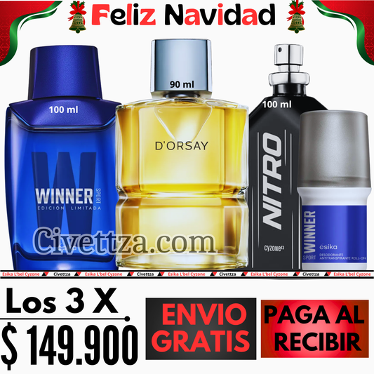 D'orsay + Winner Sport + Nitro Clasico + Desdorante