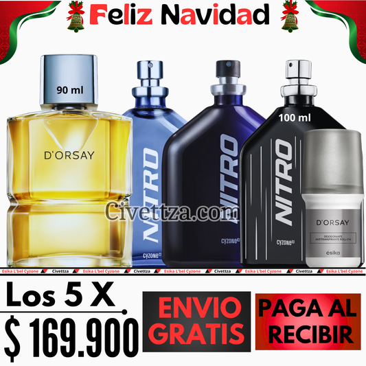 D'orsay + Nitro + Nitro Air + Nitro Night + Desodorante