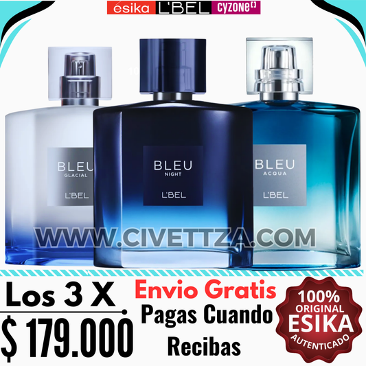 Bleu NIght + Bleu  Acqua + Bleu  Glacial