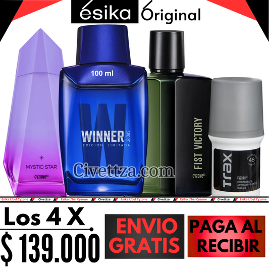 Winner Sport + Mystic Star + Fist Victory + Desodorante