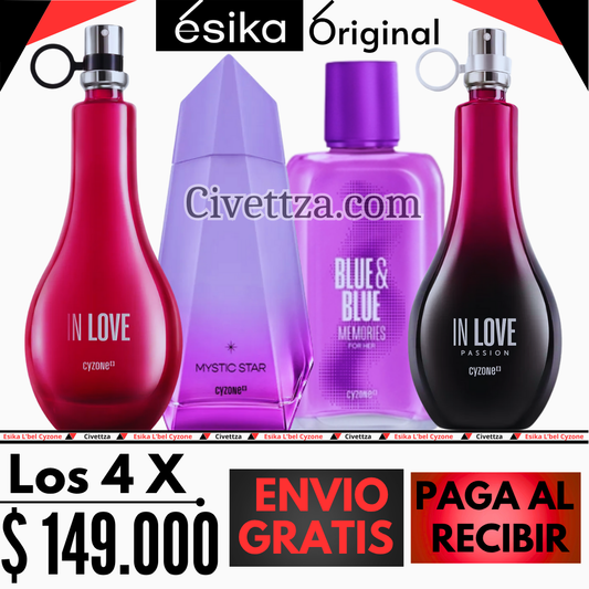 In Love + I Love Passion + Blue Her + Mystic Star