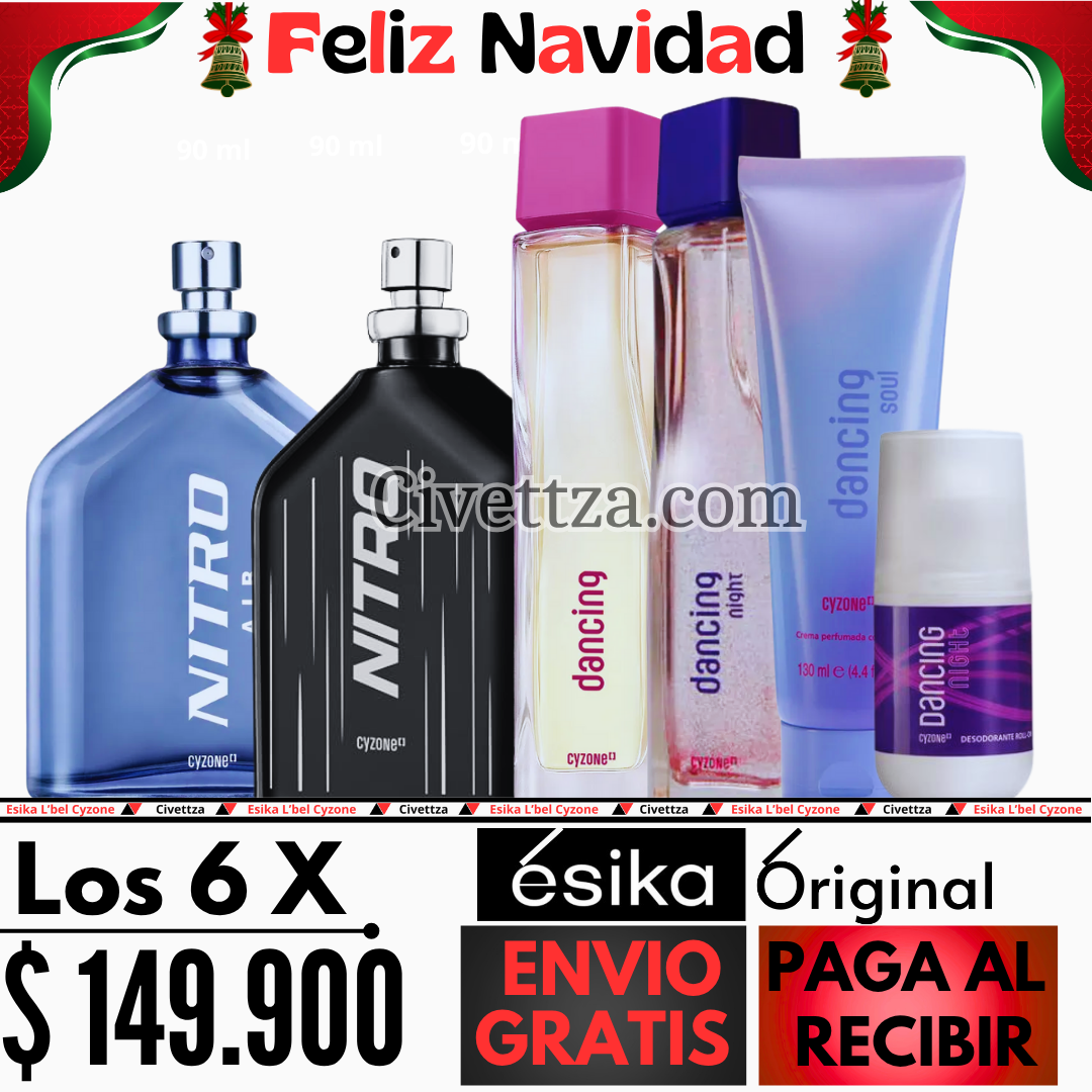 Dancing Clasica + Dancing Night + Nitro Clasica + Nitro Air + Locion + Desodorante